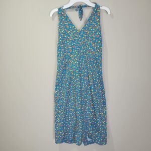 Vintage Ralph Lauren Floral Halter Dress Spring Easter Womens 8 Sundress